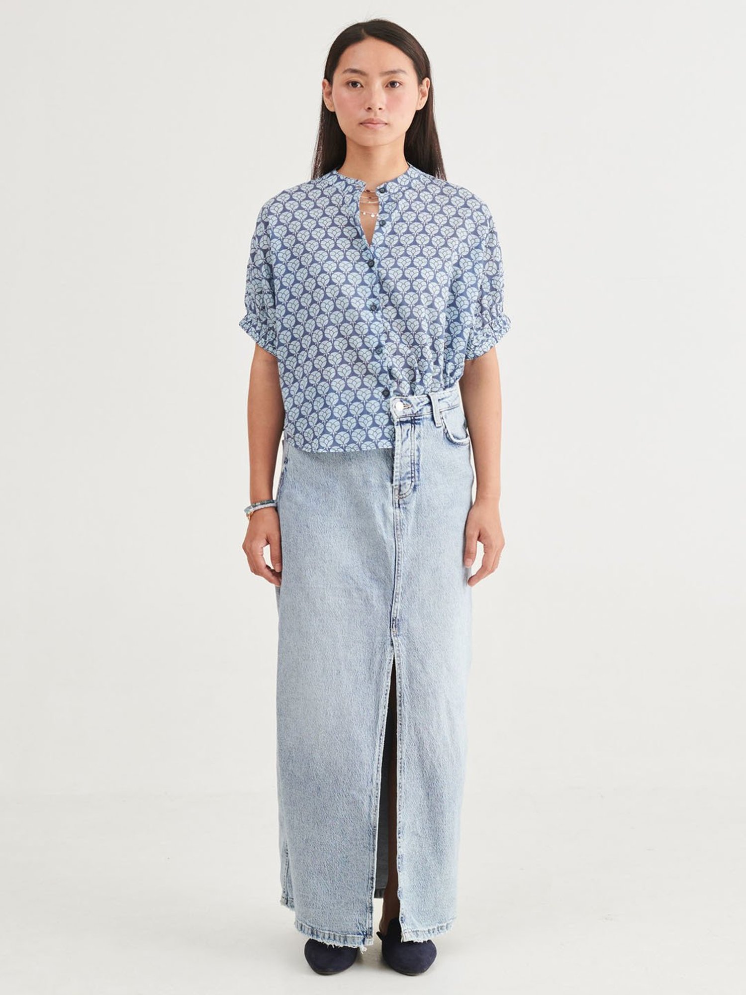 Prakriti Jaipur Indigo Tulip Shirt