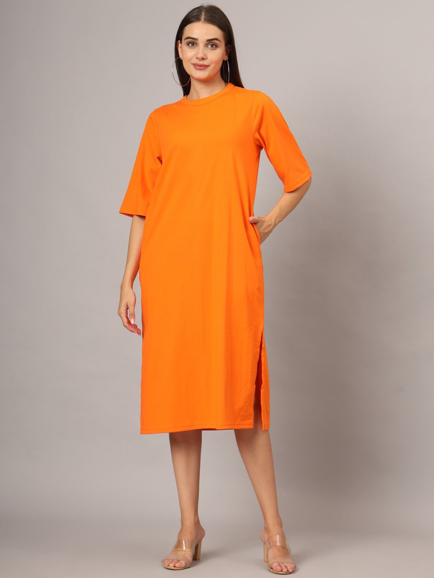 BRINNS Orange Midi Dress