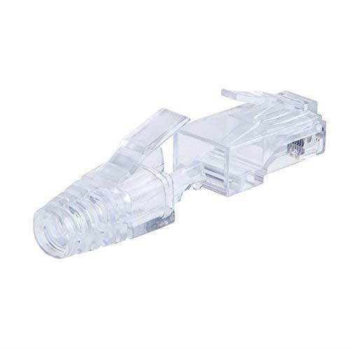 CableCreation 100-PACK Cat 6 RJ45 Plug with Hood Connector, Transparent