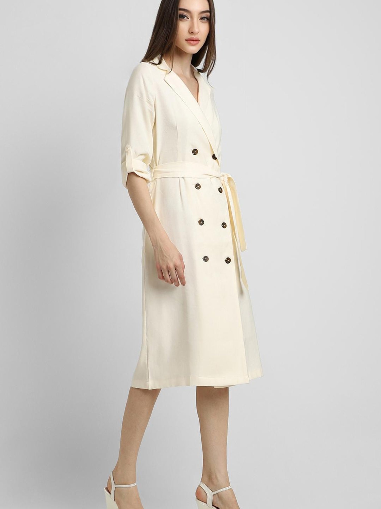 Forever 21 Beige Regular Fit A Line Dress