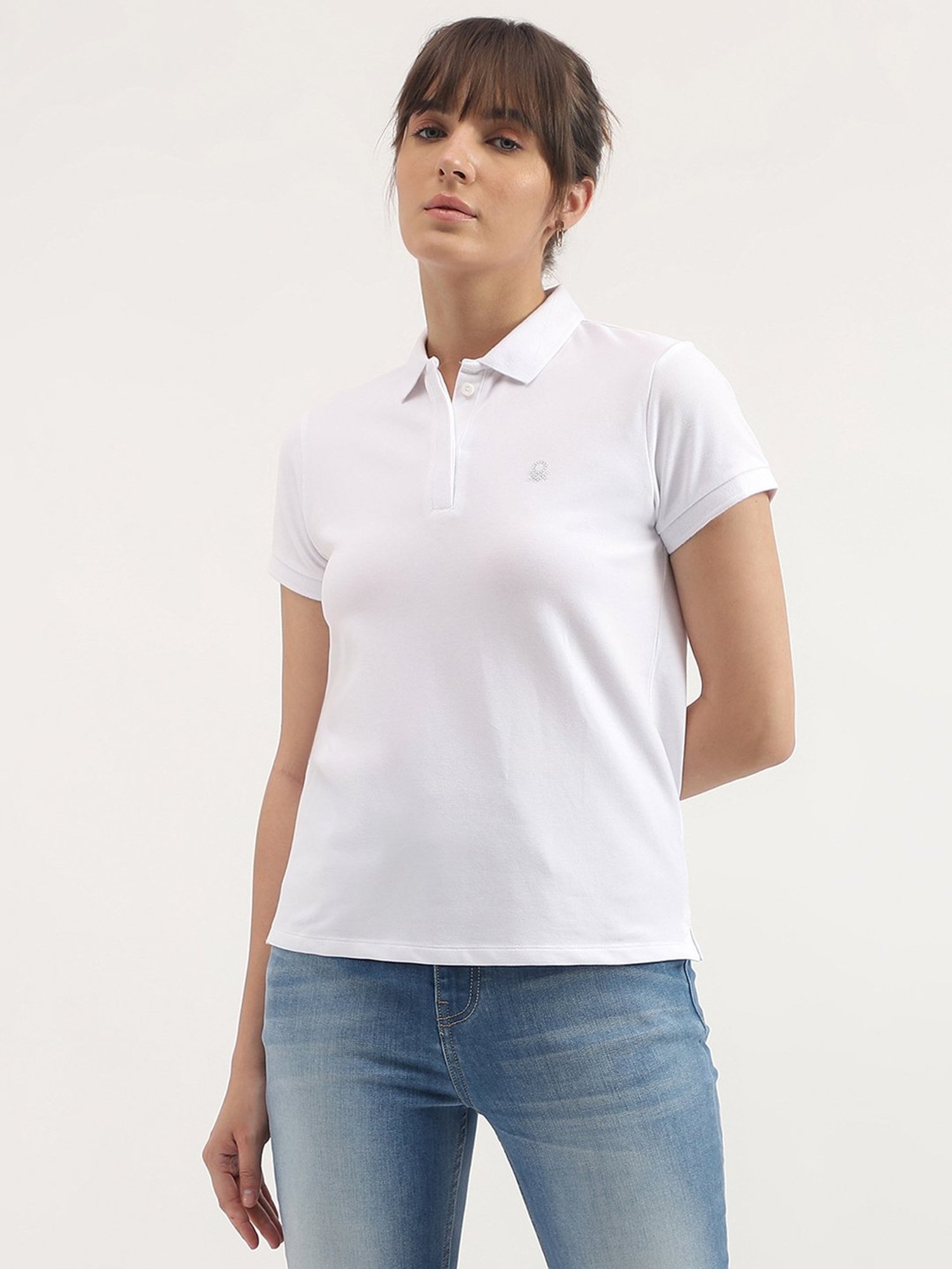 United Colors of Benetton White Polo T-Shirt