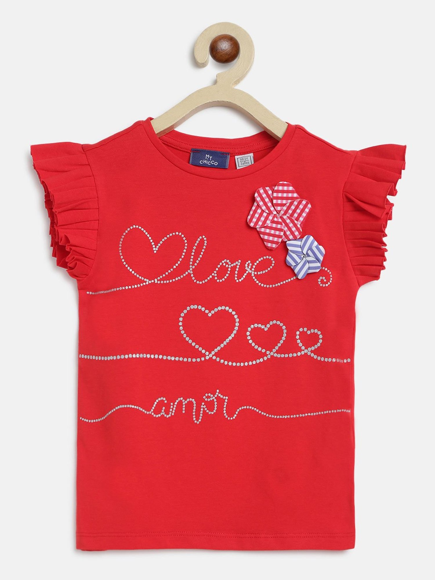 Chicco Kids Red Applique Top