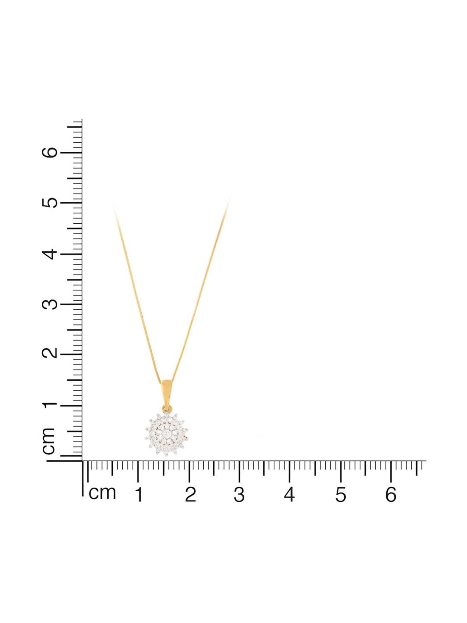 Joyalukkas 18k Gold & Diamond Pendant with Chain