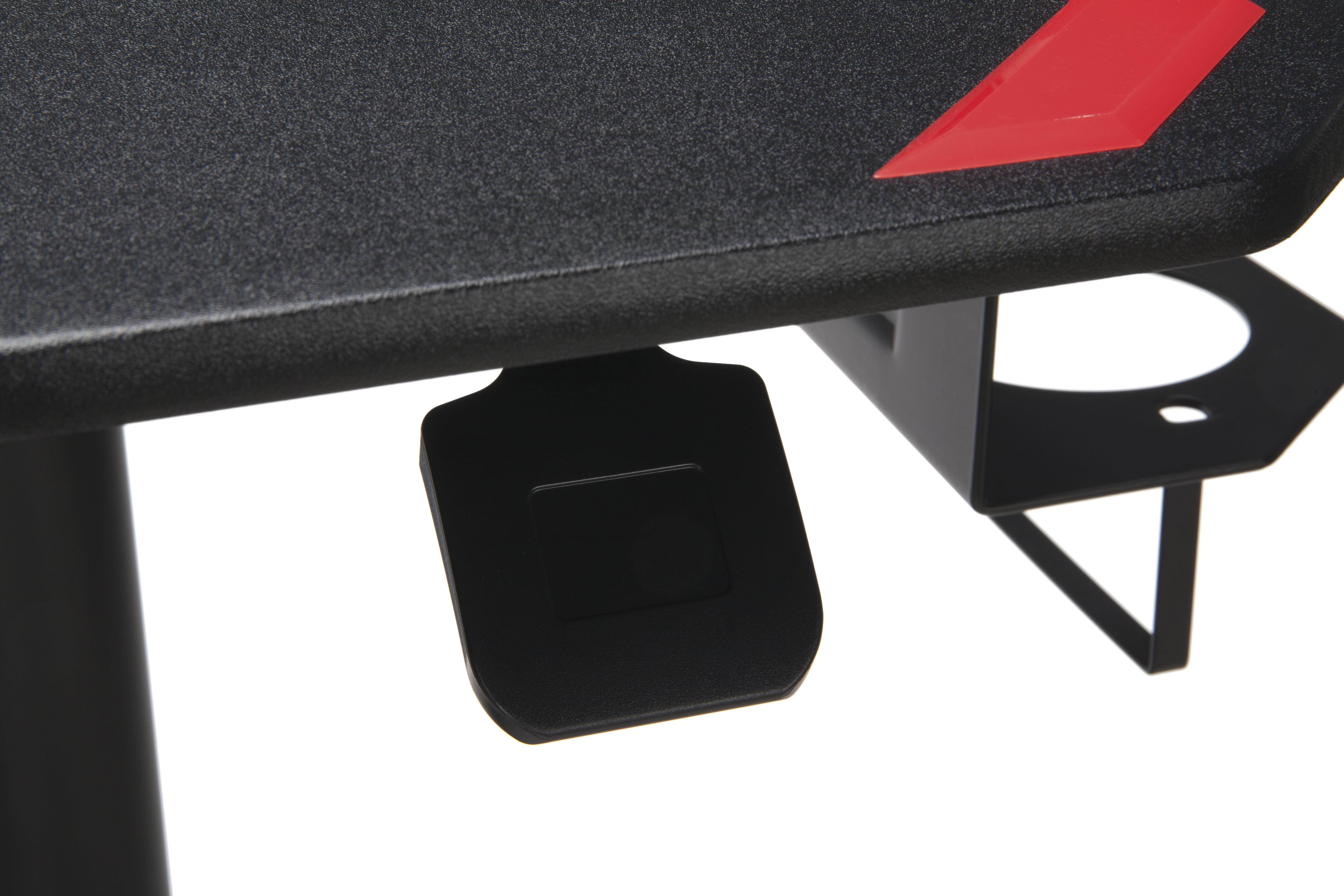 RESPAWN 3010 Gaming Computer Desk - Ergonomic Height Adjustable Gaming Desk, in Red (RSP-3010-RED)