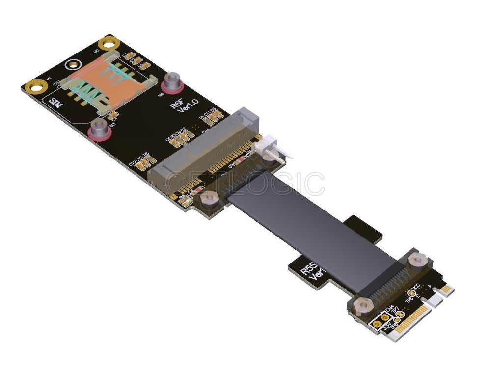 NGFF M.2 Key A+E to mPCIe mini PCIe Adapter Cable 15cm, R56SF