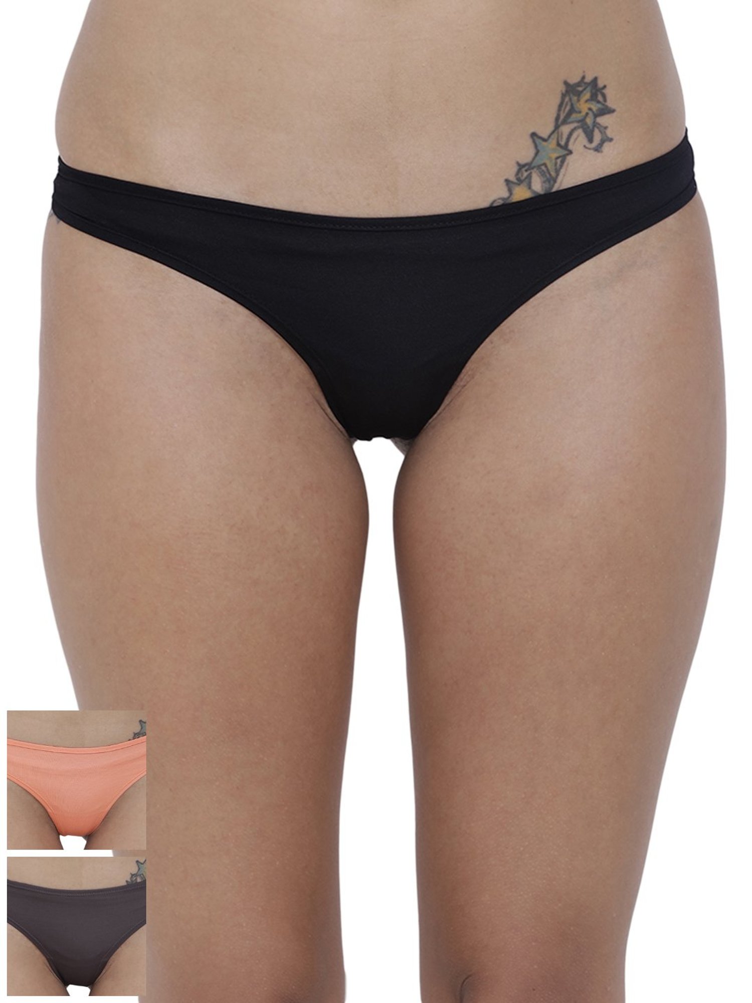 BASIICS by La Intimo Multicolor Bikini Panty ( Pack Of 3 )