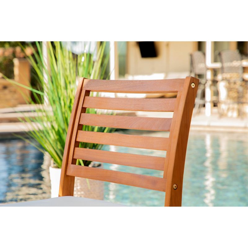 Tanner 2pk Outdoor Cushioned Side Chairs - Natural Brown - Coaster