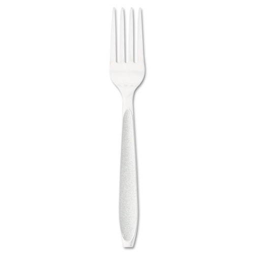 SOLO Cup Company HSWF-0007 Impress Heavyweight Full-Length Polystyrene Cutlery, Fork, White, 1000