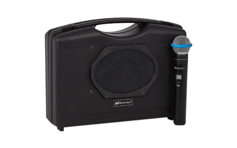 AmpliVox SW223A Wireless Audio Portable Buddy with Wireless Handheld Mic - 50 W Amplifier - Cable, Wireless Microphone - Battery - Built-in Amplifier