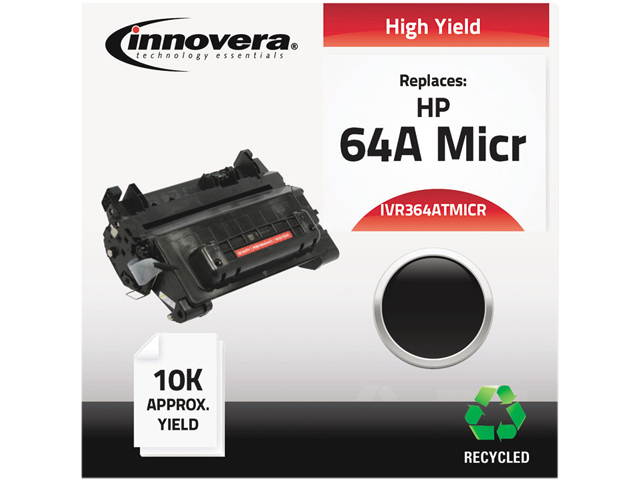Innovera Compatible MICR Secure Black Toner Cartridge Replacement for HP 64A CC364A