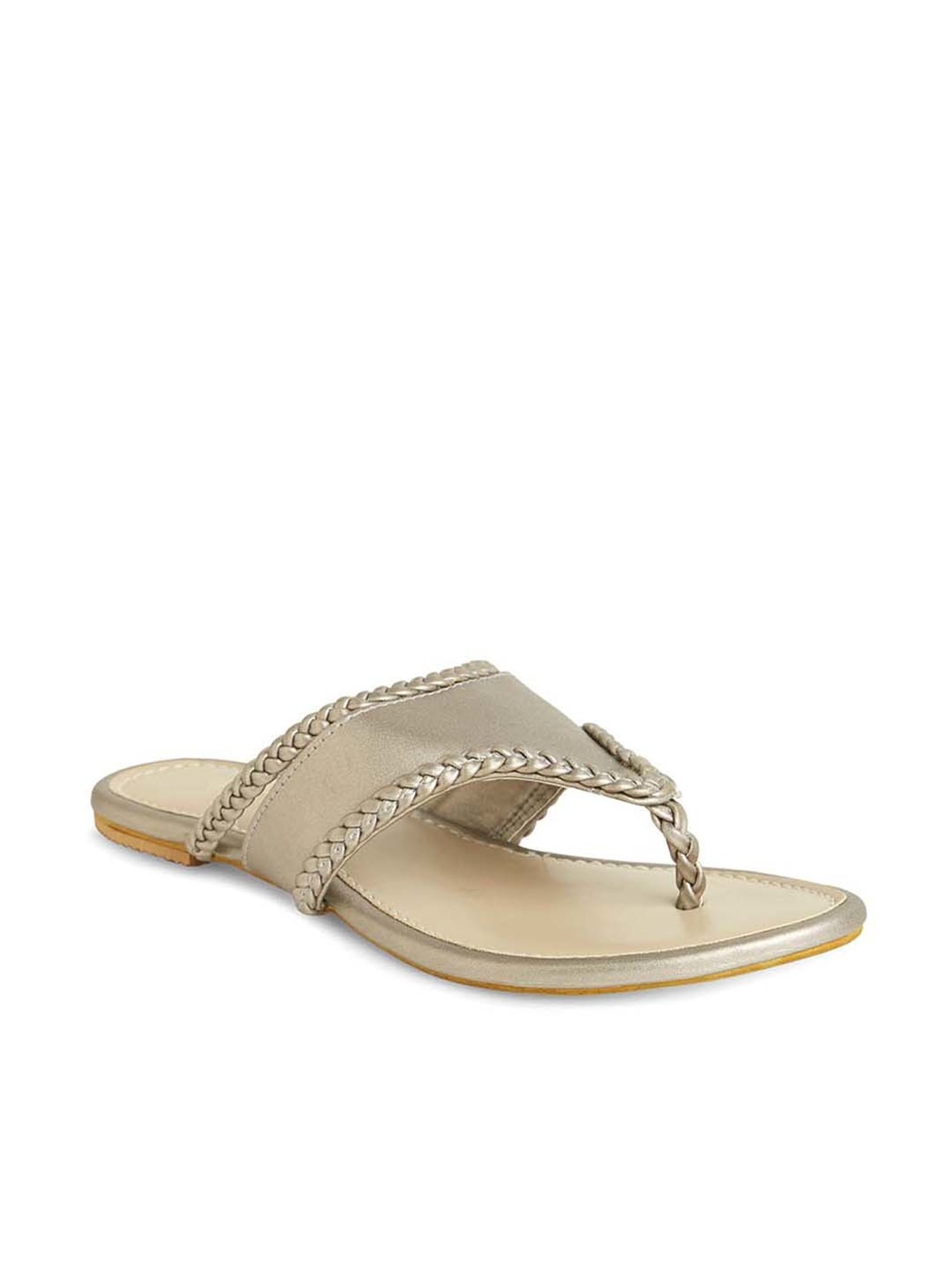 Kiana Women's Grey Thong Sandals