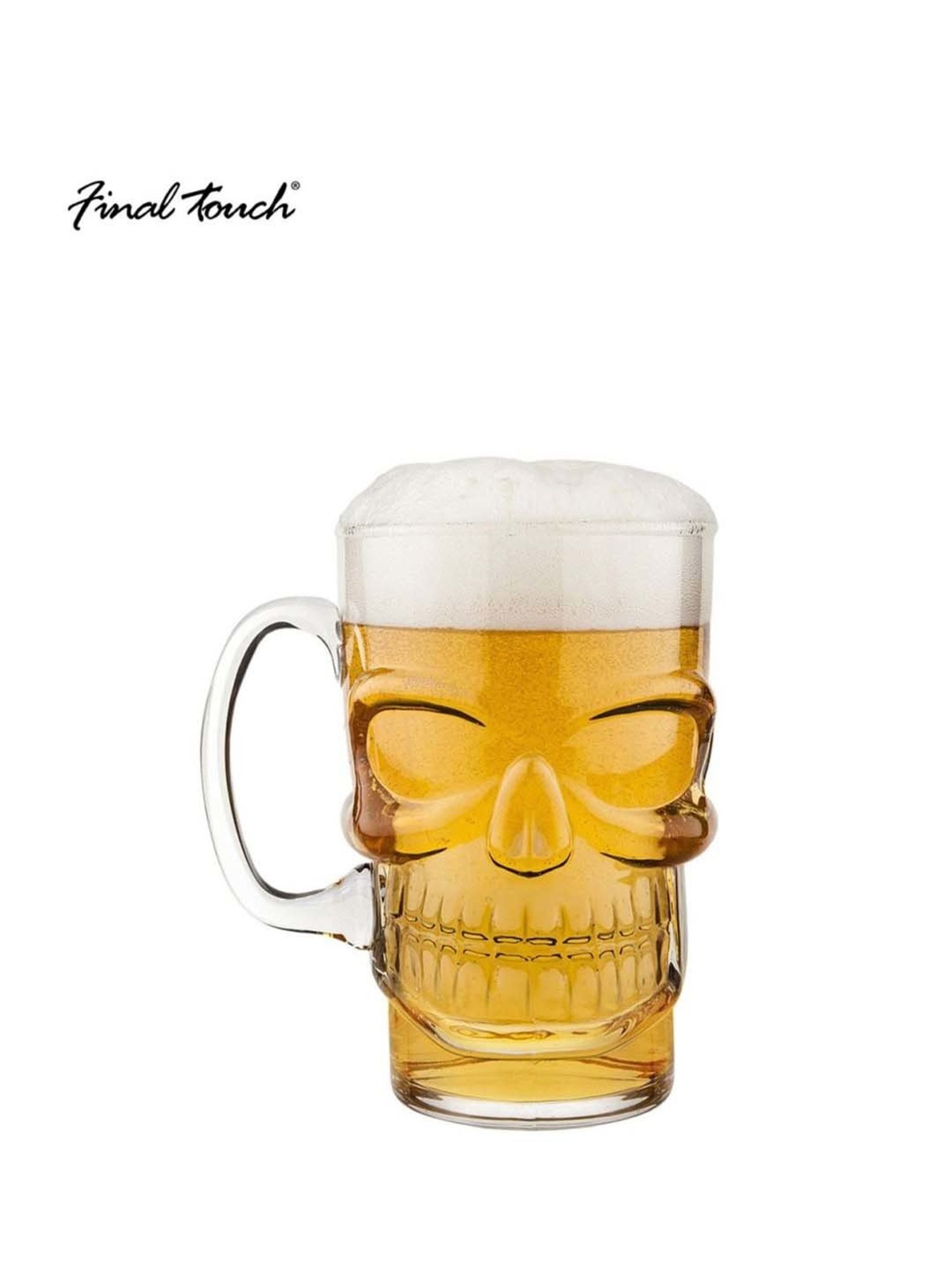 Final Touch Transparent Brainfreeze Skull Beer Mug