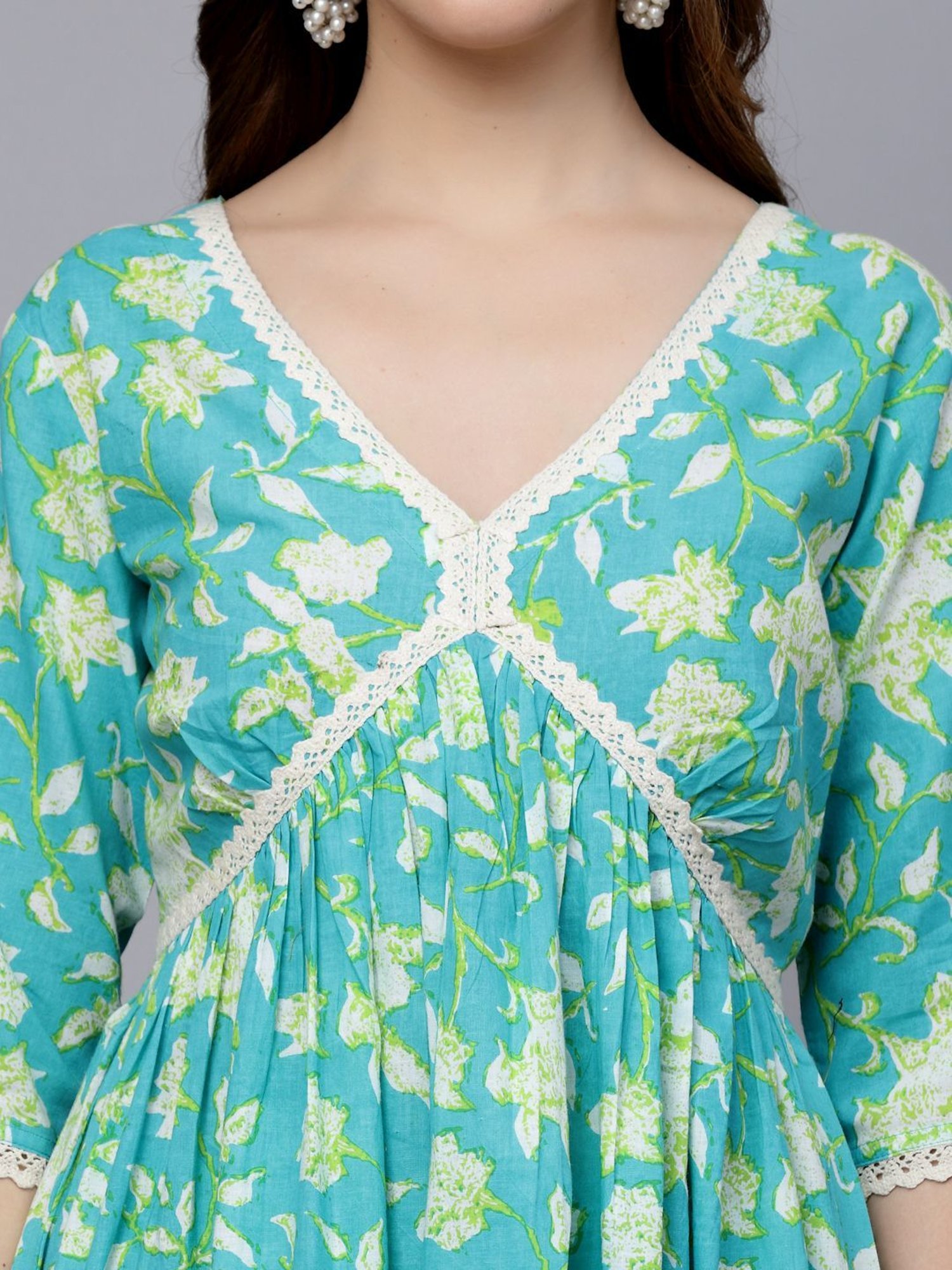 Stylum Blue Printed Kurta Palazzo Set With Dupatta