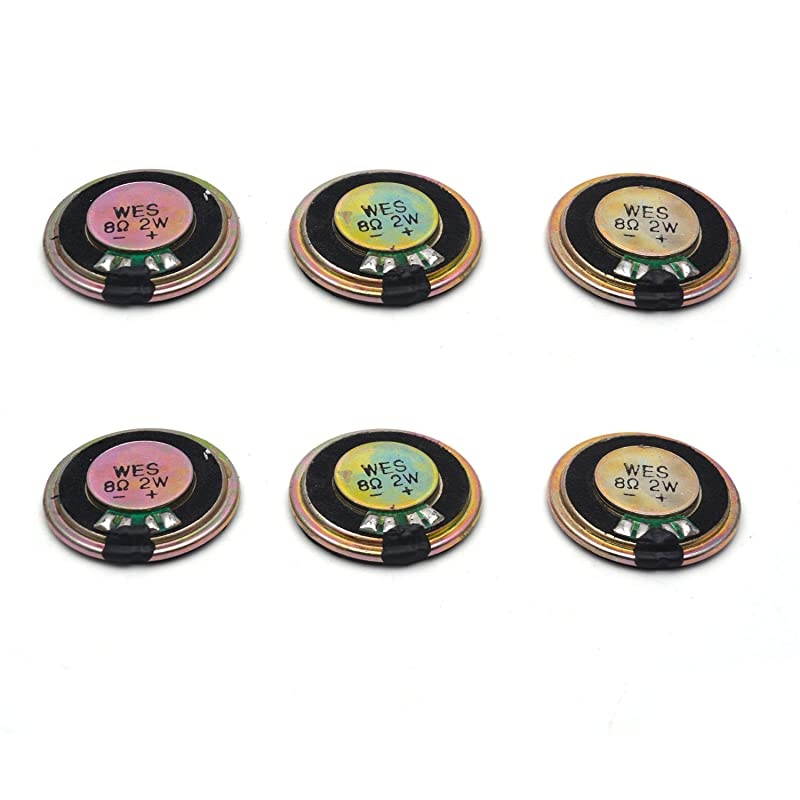 Micro Internal Speakers 8Ohm 2W Magnet Repair Part Aluminum Shell Round 30mm Dia 6 Pcs