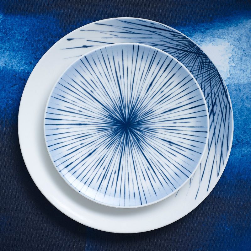 10 Strawberry Street Matte Wave Stoneware Salad Plates 8" White - Set of 6