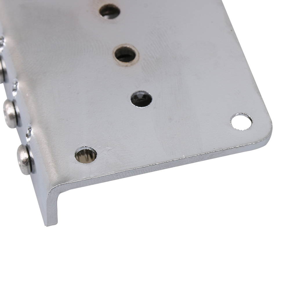 BQLZR Silver Cigar Box UKULELE Guitar 4 String Bridge with Screws Zinc Alloy