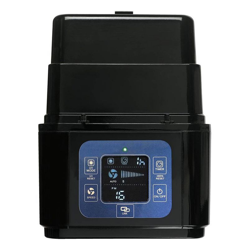 GermGuardian 22" CDAP4500BCA Smart Elite 4 in 1 True HEPA Air Purifier with UV Sanitizer Odor Reduction and WiFi Tower Black