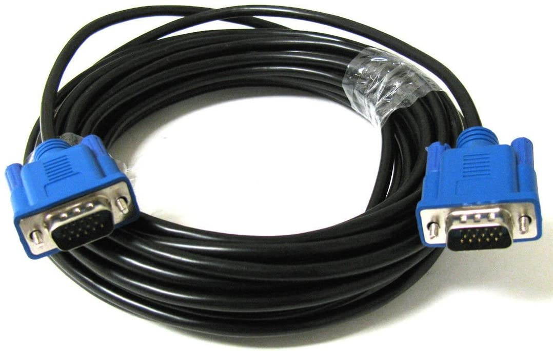 30FT 30 FT 15 PIN SVGA SUPER VGA Monitor M Male 2 Male Cable BLUE CORD FOR PC TV