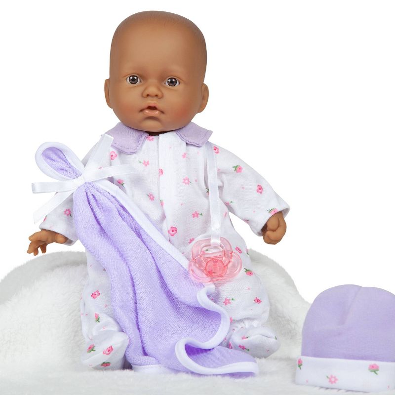 JC Toys La Baby 11" Baby Doll - Purple Outfit