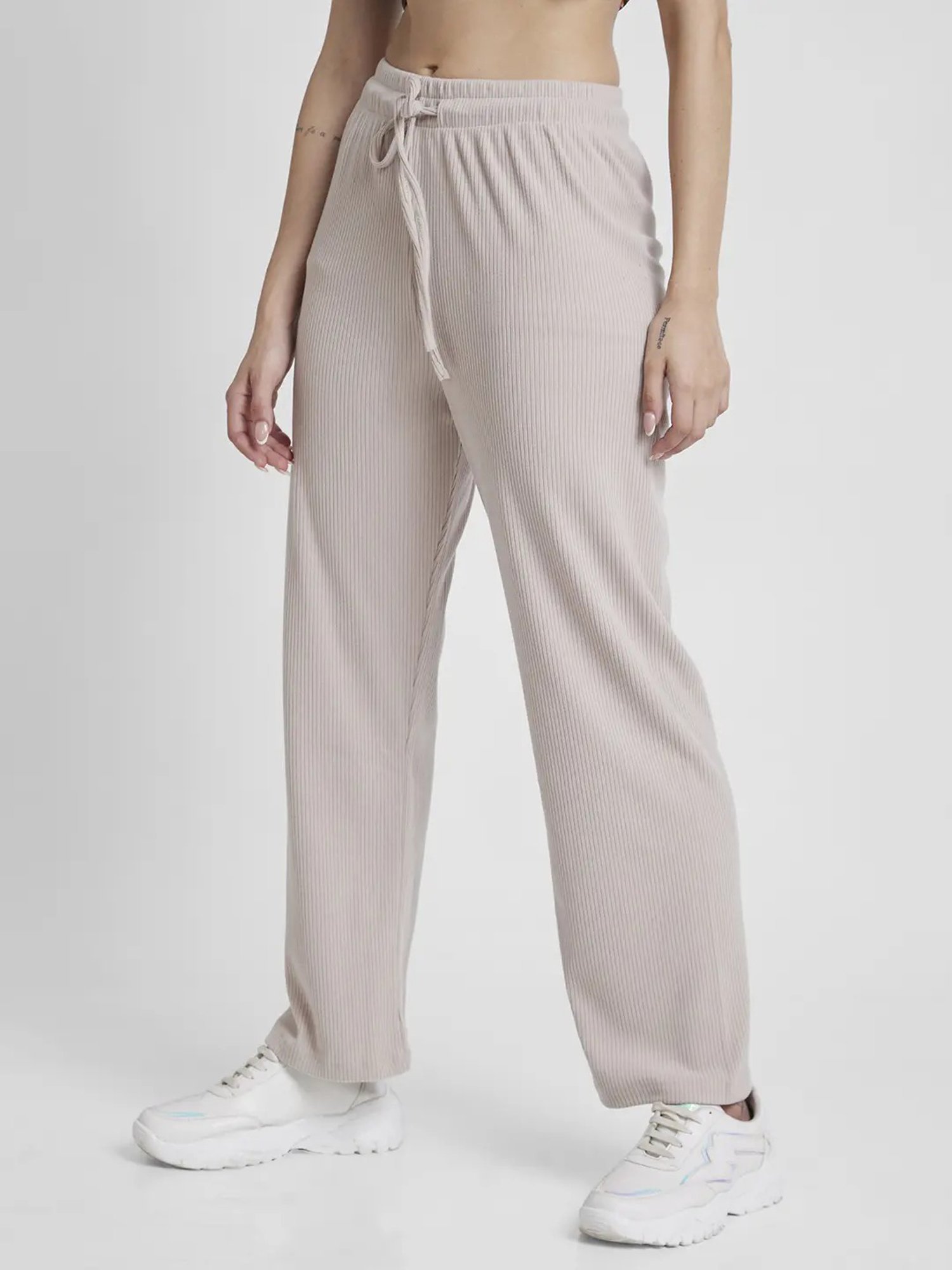 Spykar Beige Relaxed Fit Trackpants
