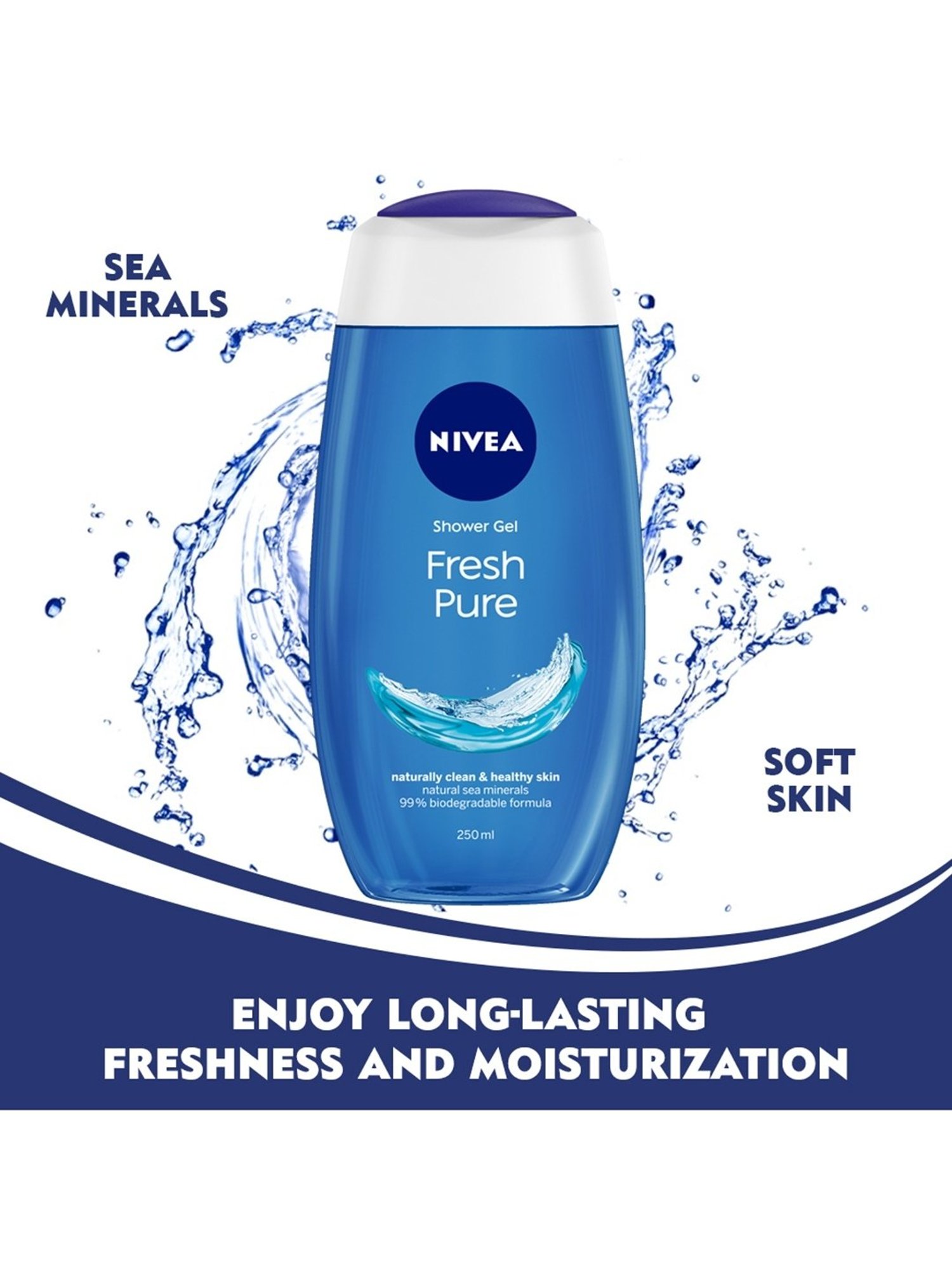 Nivea Fresh Pure Shower Gel & Body Wash - 250 ml