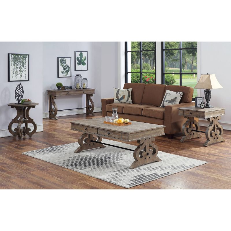 Sherwood Occasional 2 Drawer Console Table Brown - Treasure Trove Accents