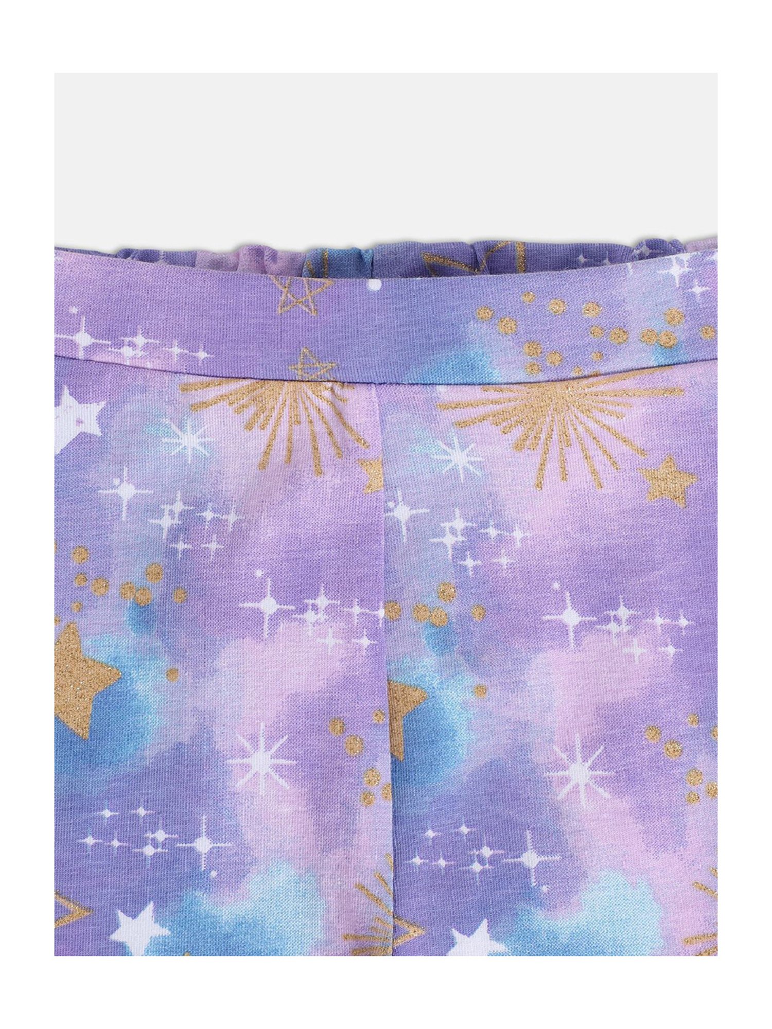 MINIKLUB Kids Purple Printed Leggings