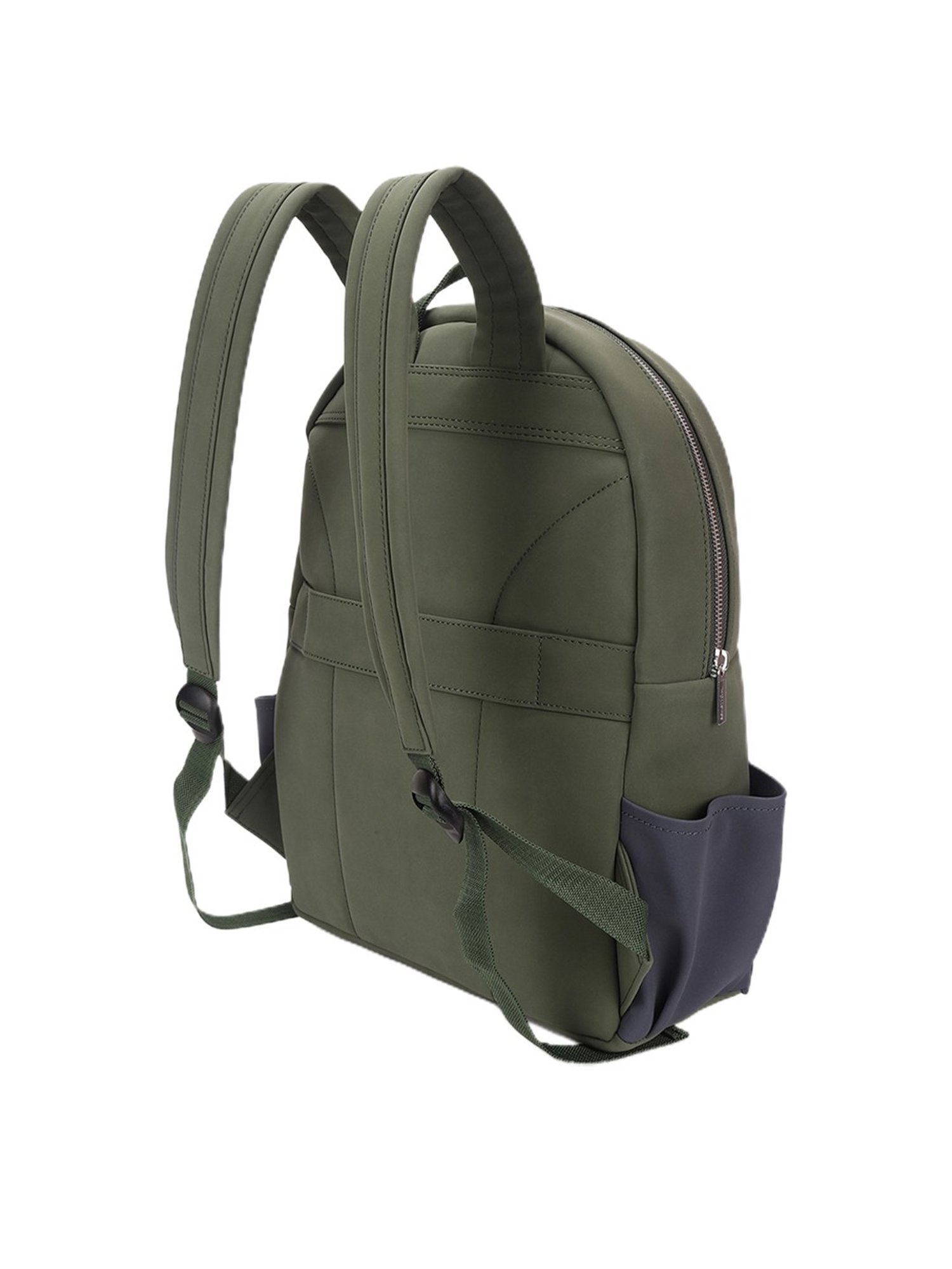 United Colors of Benetton Olive Green Printed Medium Backpack