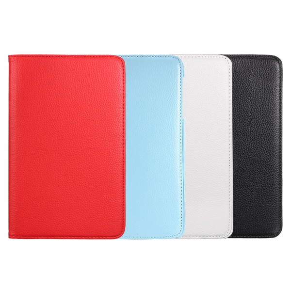 Folding Stand Revolving PU Leather Case Cover 8.0 Inch for Samsung T377 Light Blue