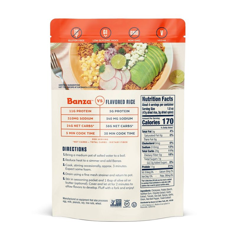 Banza Chipotle Tomato Rice - 7oz