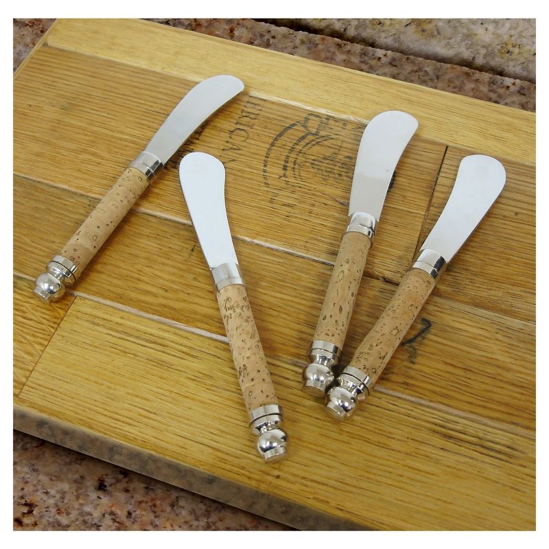 Epicureanist Cheese Spreaders with Cork Handles (Set of 4)