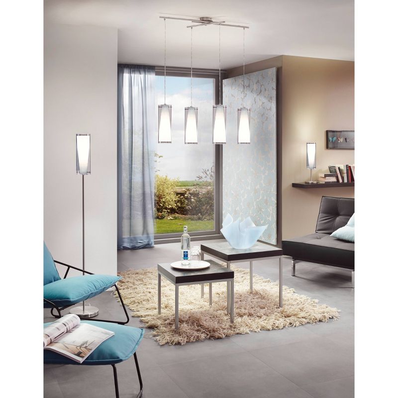 58" Pinto Negro Floor Lamp Matte Nickel  - Eglo