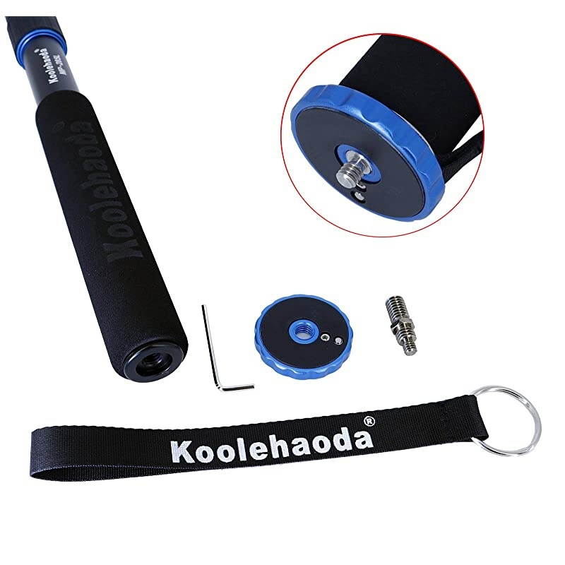 Extendable Aluminum Monopod with Removable Metal Tripod Support Base. Height Adjustable 20 - 67 inches, 31mm Leg Diameter,Payload up to 10kg/22lbs.(MP-325L+KM3)