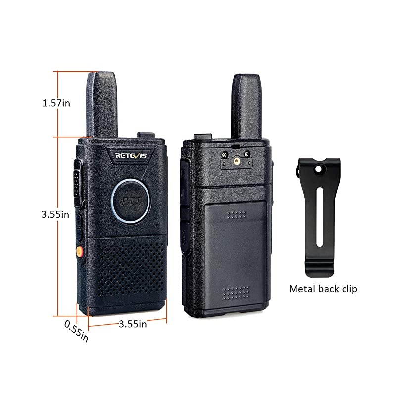 RT18 Walkie Talkies Rechargeable AdultsMini 2 Way Radio with Earpiece HeadsetPortable FRS TwoWay RadiosDual PTTHands Freefor Family Small Business4 Pack