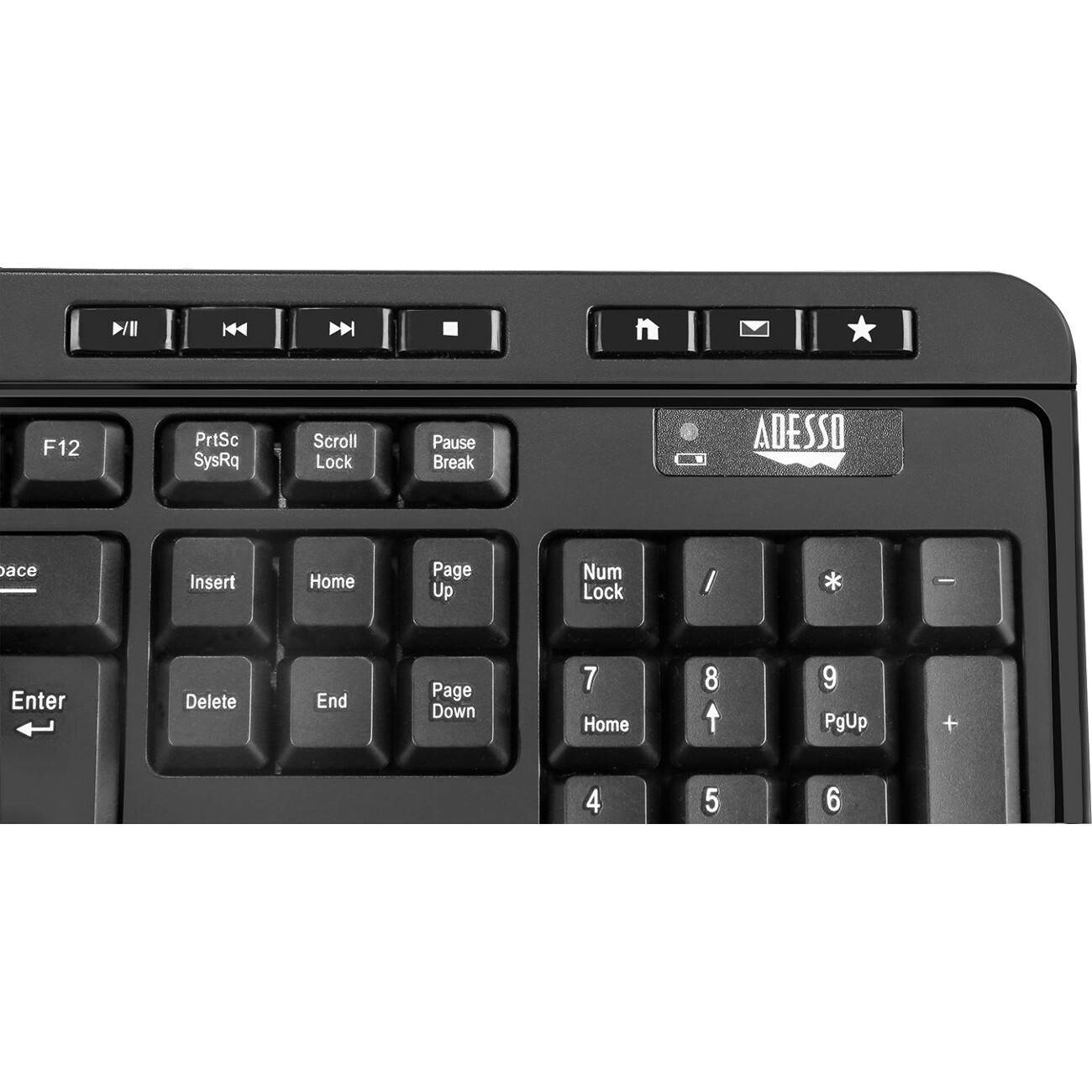 ADESSO WKB-1320CB ANTIMICROBIAL WIRELESS DESKETOP KEYBOARD & MOUSE COMBO