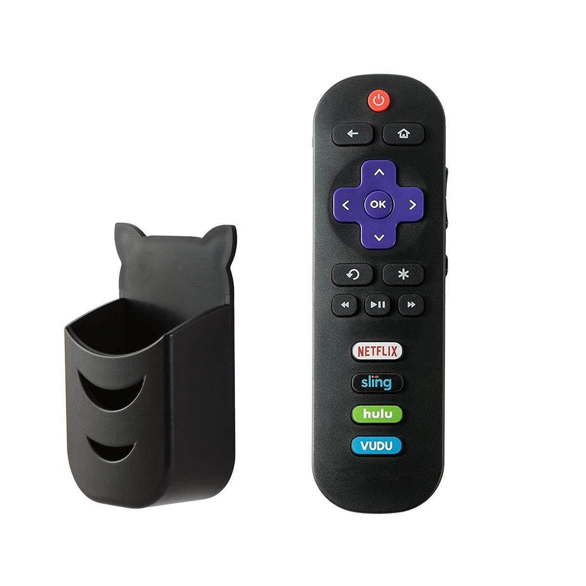 Remote Control and a Free Black Holder fit for TCL Roku TV 55UP120 55us57 55S401 49S405 65S405 65s401 55s405 32S3850 32S3700 40FS3800 32S3800 2017 2018 TV