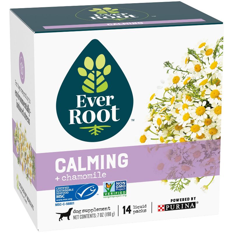 Purina EverRoot Calming Organic Dog Supplement Liquid Packs - 14ct