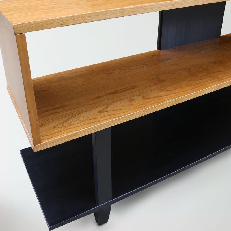 Creek TV Stand with Solid American Natural Cherry/Black - Flora Home