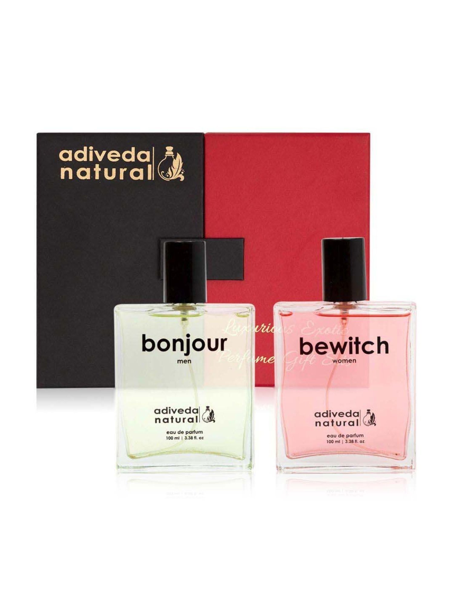 Adiveda Natural Bonjour and Bewitch For Men and Women Perfume Gift Set