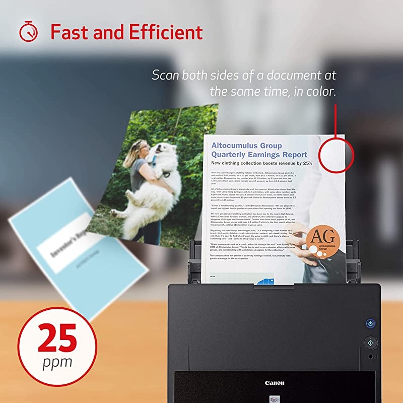 ImageFORMULA DR-C225 II Office Document Scanner, Black - 3258C002