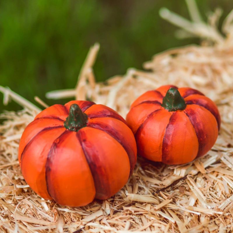 The Queen's Treasures 18 Inch Doll Farm Fresh Food Accessories, Set of 2 Pumpkins In Veggie Crate