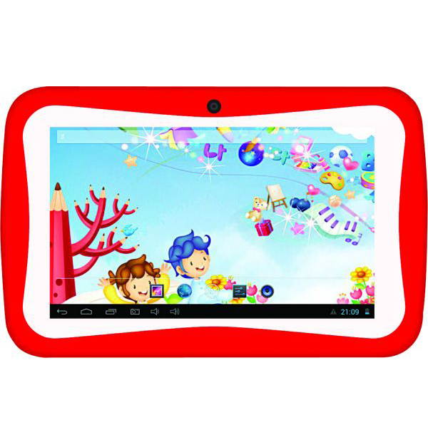 Ctroniq Kindertab K9 - GMS Certified - Android 8.1 - 1GB - iWawa Kids App - 8GB - Parent Control, Soft Case - Red