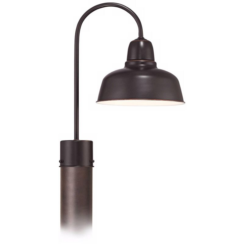 John Timberland Industrial Outdoor Post Light Fixture Urban Barn Farmhouse Oil Rubbed Bronze 15 3/4" for Exterior Garden Yard Patio Pathway