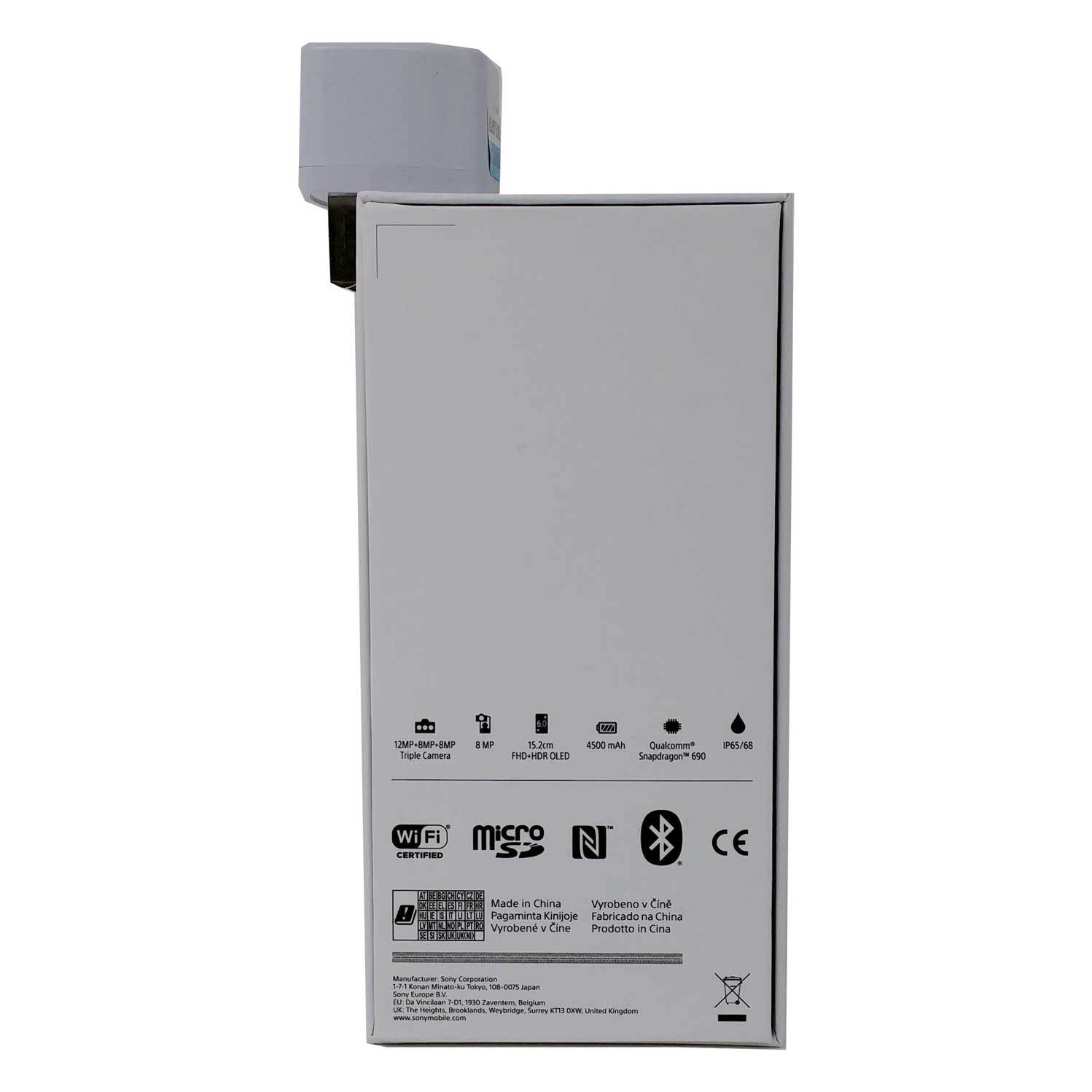 Sony Xperia 10 III 5G XQ-BT52 Dual SIM 128GB Factory Unlocked 6 in OLED Display 6GB RAM Triple Camera Smartphone - White - International Version