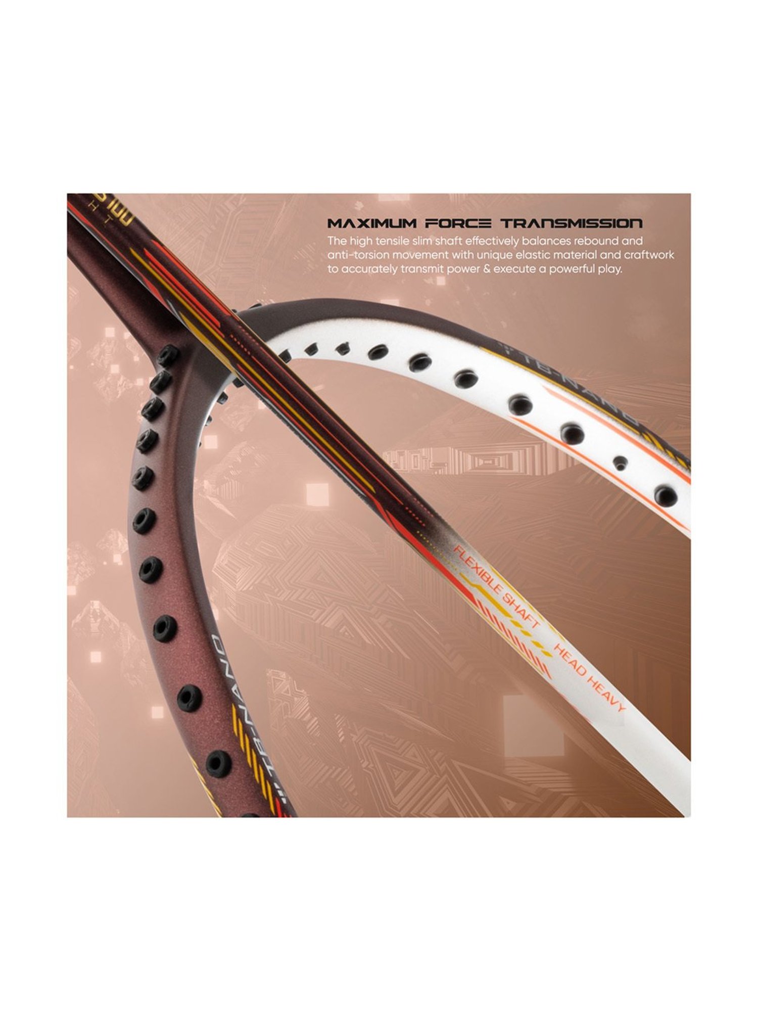 Li-Ning Super Series SS100 Badminton Racket (Maroon) Size - Medium