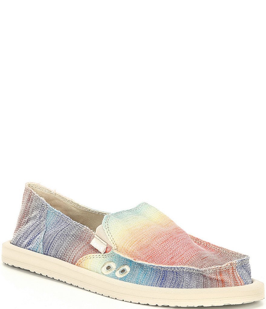 Sanuk Women's Donna Shave Ice Rainbow Slip-Ons