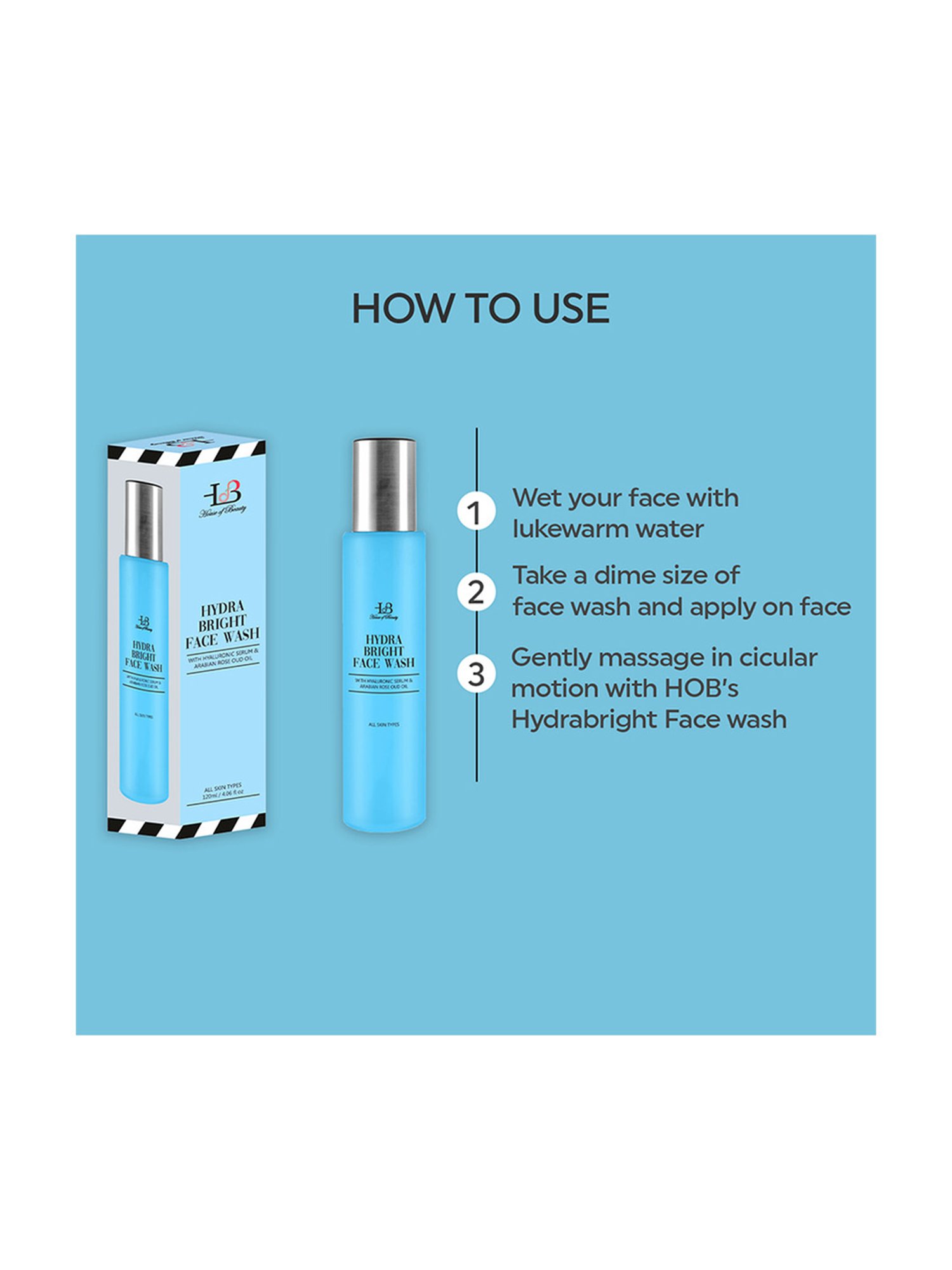 HofB- House of Beauty Hydra Bright Face Wash - 360 gm