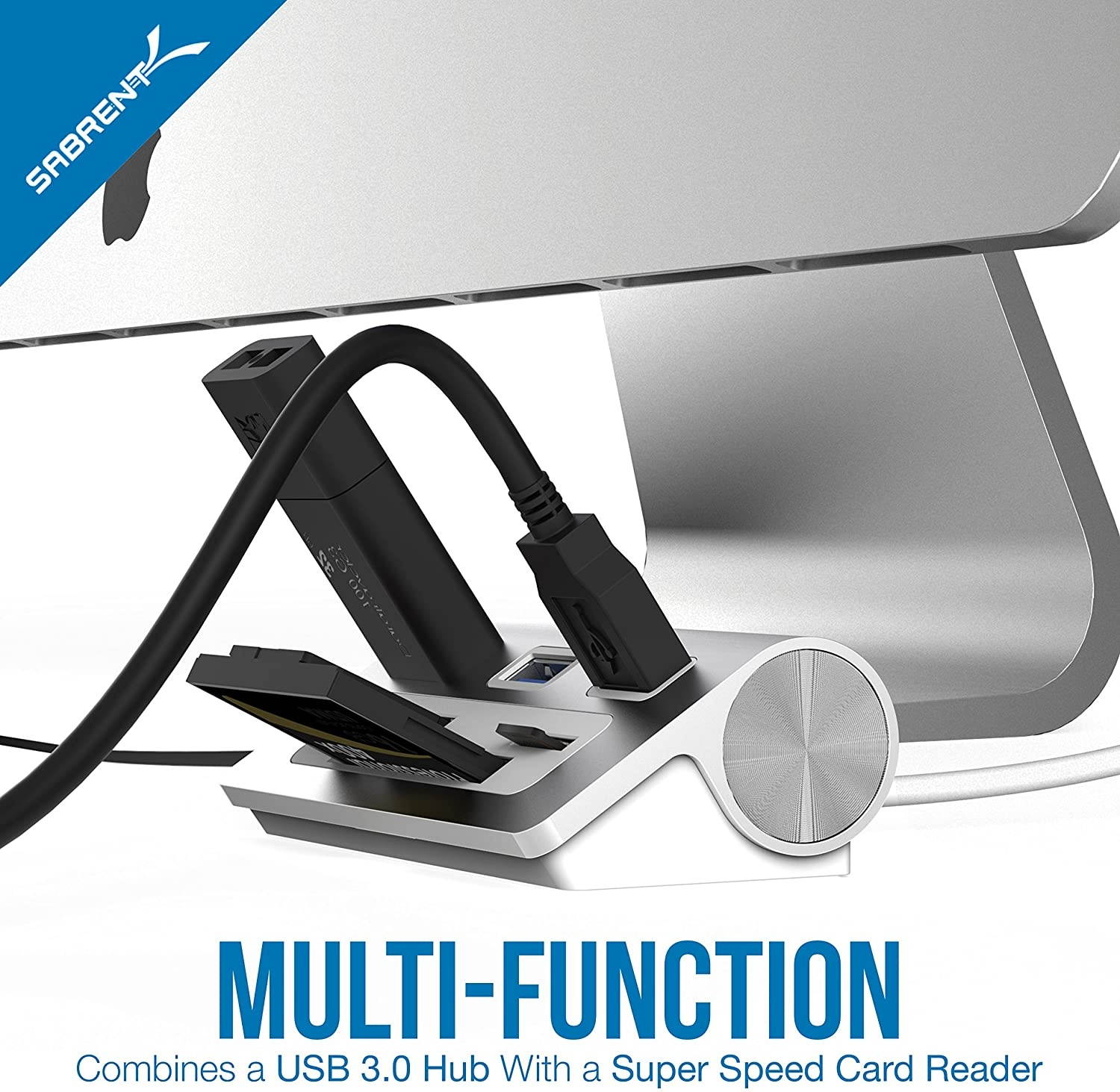 Sabrent 3 Port Usb 3.0 Hub With Cf/Sd/Tf Card Reader