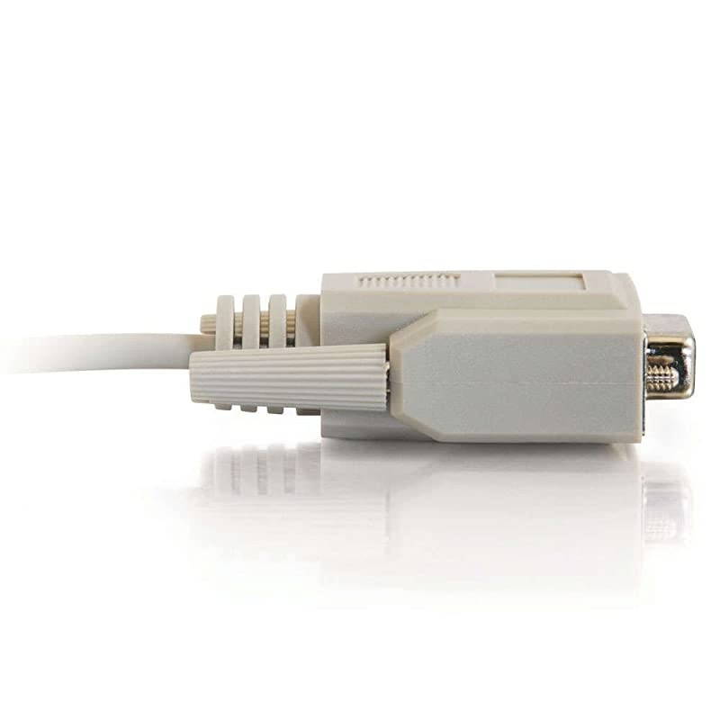 10480 DB9 F/F Serial RS232 Null Modem Cable, Beige (1 Foot, 0.30 Meters)