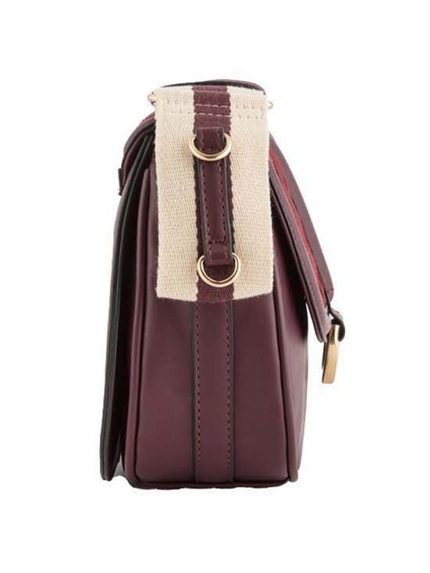 CARPISA Maroon Textured Small Sling Handbag
